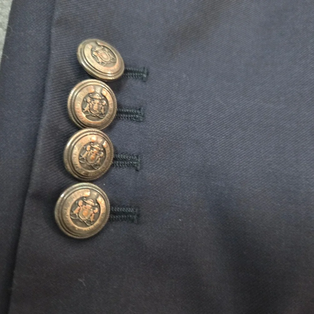 Loro Piana Wool J Hilburn Custom Navy Club Blazer Sport Coat Made Portugal 44R